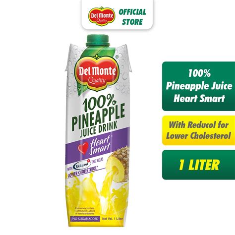 Del Monte Pineapple Juice Drink Heart Smart With Reducol For Lower