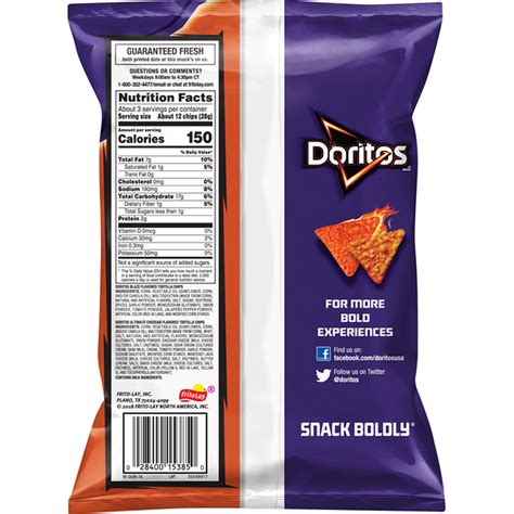 Doritos Tortilla Chips Ultimate Cheddar Blaze 3125 Oz Delivery Or