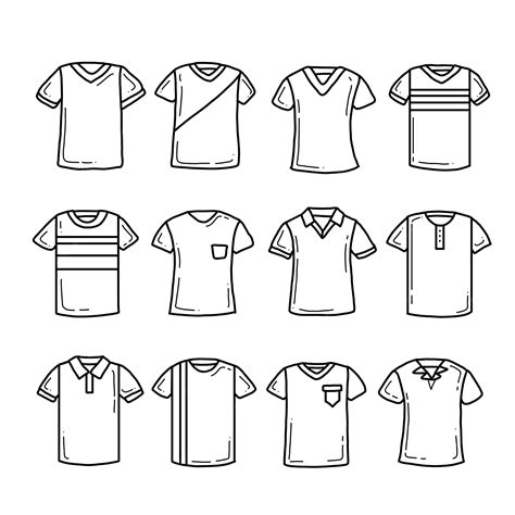 Camisa Handrawn Doodle Ilustraciones Vector Vector Premium