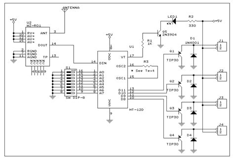 Four Channel RF Remote Control Freecircuits Net