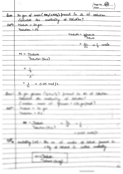 Solution Solutions Best Handwritten Notes Class 12 Chemistry Studypool