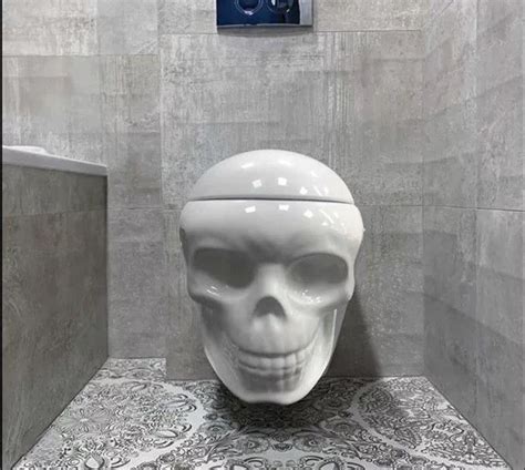 Bathroom Boldness: Redefine Style with a Skull Toilet