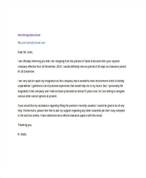 14+ Resignation Email Template | Free Word, Excel & PDF Formats ...