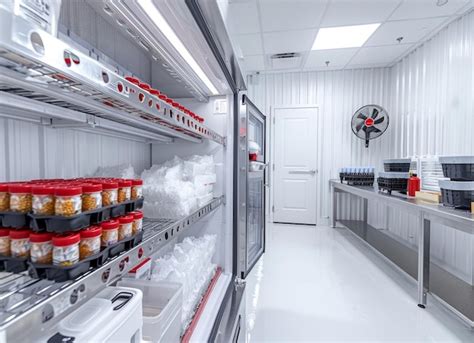 Industrial Freezer Room Interior Premium Ai Generated Image