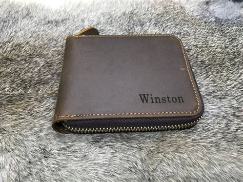 LEATHER WALLET, ZIPPER Wallet, Women's Wallet, Personalized Leather ...