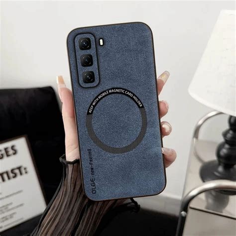 Jual Case Infinix Hot Pro G Leather Magnetic Support Magsafe Wireless Charging Shopee