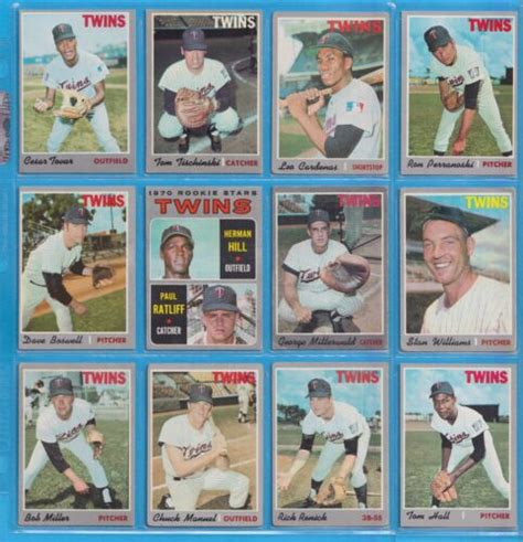 1970 Topps Minnesota Twins Lot 12 Cards Low Grade Vintage Baseball