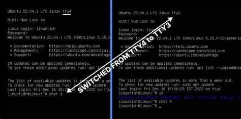 How To Switch Between Tty Screens Using The Chvt Command In Linux