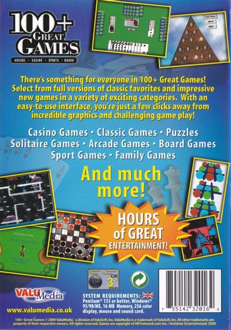 100 Great Games Cover Or Packaging Material Mobygames
