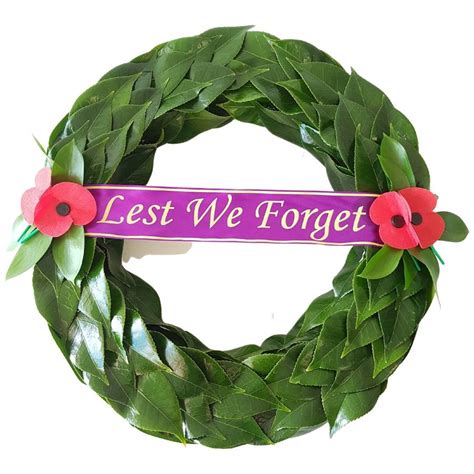 Anzac Wreath With Printed Ribbon Anzac Wreaths Nz Free Flower