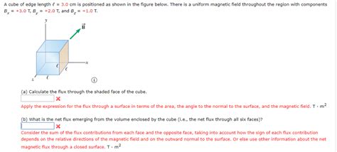 Solved A Cube Of Edge Length L 30 Cm Is Positioned As