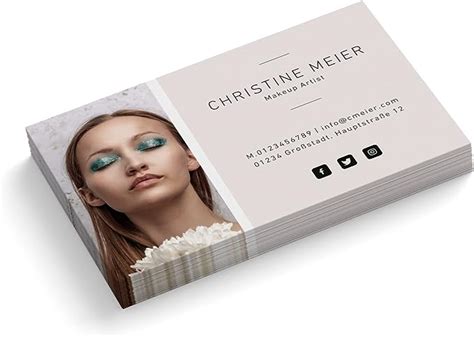 Visitenkarten Personalisiert Mit Foto Design Make Up Artist