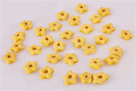 Cereal with Star Shape on White Background Stock Image - Image of flake ...