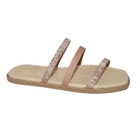 Chinelo Moleca Rasteiro Tr S Tiras Feminino Nude Strass Godiva Cal Ados