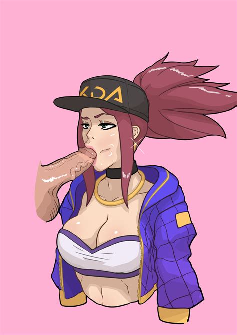 K Da No Hands Blowjob Akali By Argskit Hentai Foundry