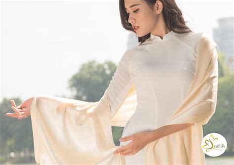 Khăn Lụa Tơ Tằm SenSilk Luxury Vàng Nude Silk Shawl Mulberry Silk Khăn Lụa Tơ Tằm Cao Cấp