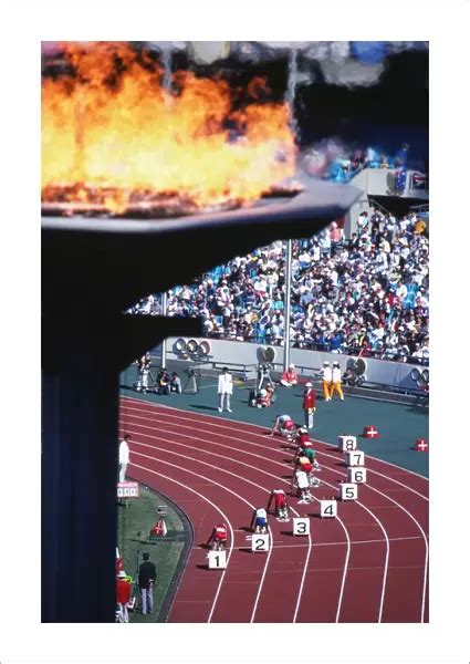 Fine Art Print Of 1988 Seoul Olympics Mens 400m Colorsport Images