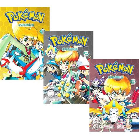 Mangá Pokémon Emerald Minissérie Completa Em 3 Volumes Panini