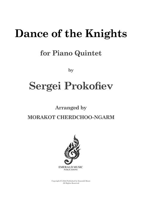 Dance Of The Knights Arr Morakot Cherdchoongarm By Sergei Prokofiev Sheet Music For String