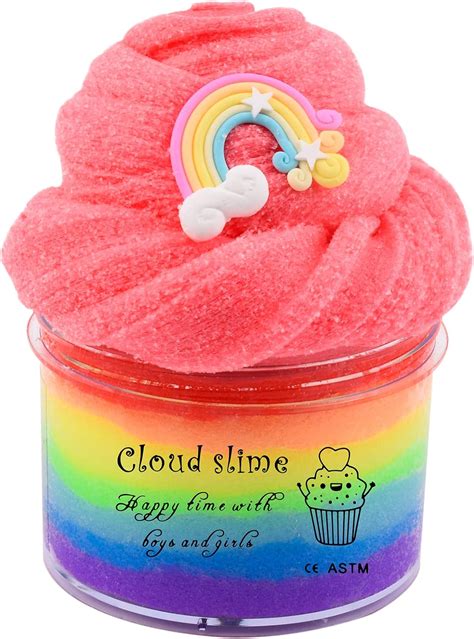 Rainbow Cloud Slime Slime Perfumado Suave Y Antiadherente Juguete