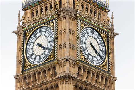 Big Ben Clock Faces, London, England Stock Photo - Image of famous ...