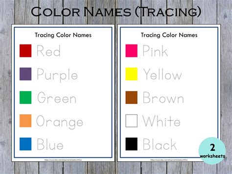 Color Tracing Worksheet Kindergarten Worksheets Spellings Learn To