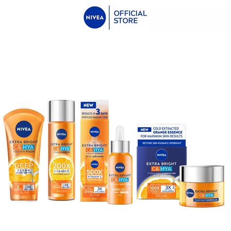 Nivea Face Care Extra Bright Candhya Night Routine Set Shopee Malaysia