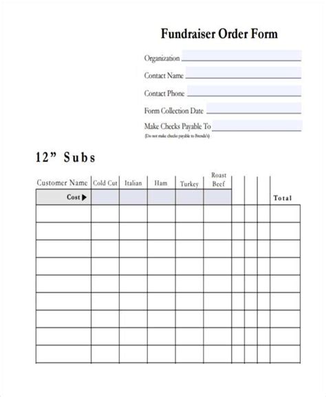 Free Blank Order Forms In Pdf Ms Word Excel