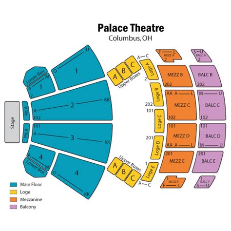 Columbus Theatre Seating Chart A Visual Reference Of Charts Chart Master