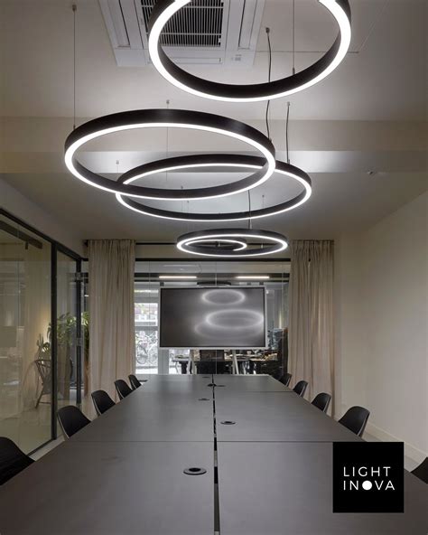 Led Ring Pendant Lamp Halo Up Down Mm Black Lightinova