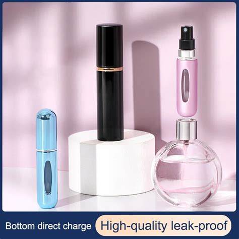 10203050pcs Mini Portable Refillable Aluminum Atomizer Bottle 5ml Refill Perfume Spray Bottle