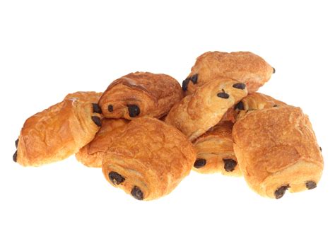 Pains Au Chocolat Croissants Pastry Breakfast Filled Cut Png