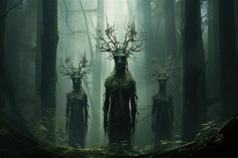 Premium Photo | Ancient forest spirits guarding the secrets of the woodland realms Generative AI