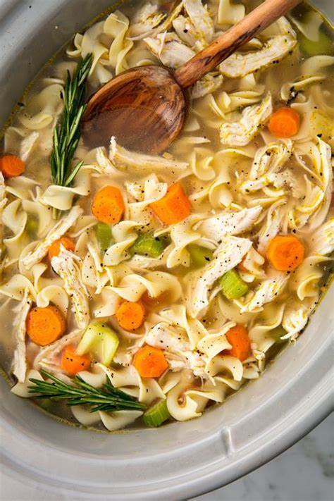 Easy Crockpot Chicken Noodle Soup Recipe How To Make Slow Cooker