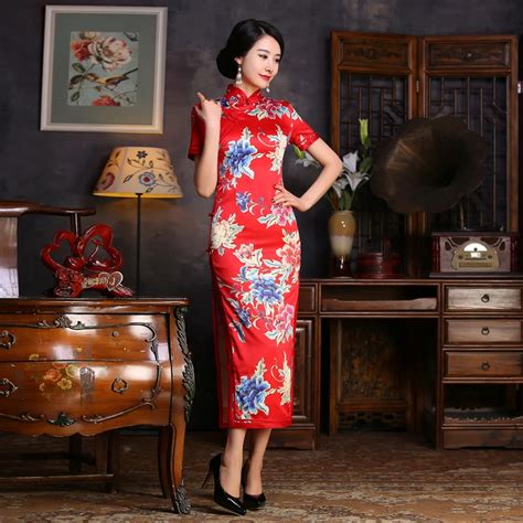 Shanghai Histoire Chine Robe Qipao Soie Cheongsam Chinois Robe