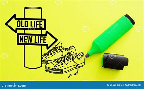 New Life Old Life Is Shown Using The Text Stock Image Image Of