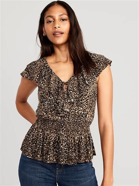 Waist Defined Ruffled Top Old Navy