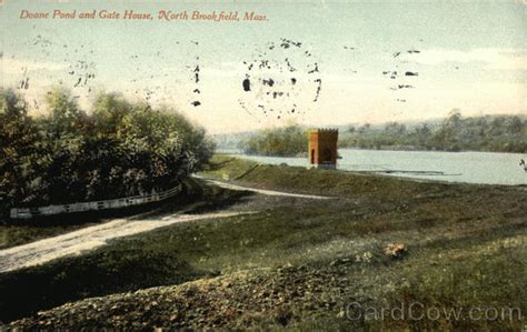 Doane Pond And Gate House North Brookfield Ma Postcard