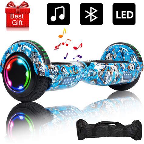 6.5" Bluetooth Hoverboard LED Electric Smart Hubber Board Scooter Bag Blue Skull | eBay