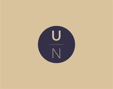 UN letter modern elegant logo design vector images 19149090 Vector Art ...