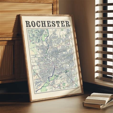 Rochester Map Etsy