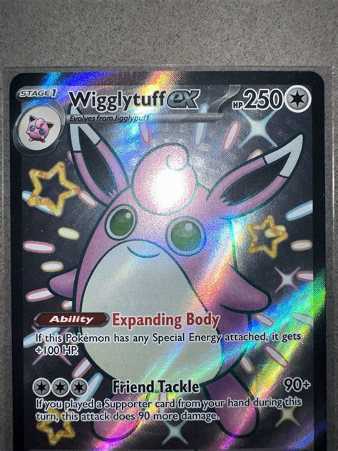 Pokémon TCG Wigglytuff EX GX Scarlet Violet Paldean Fates 222 091