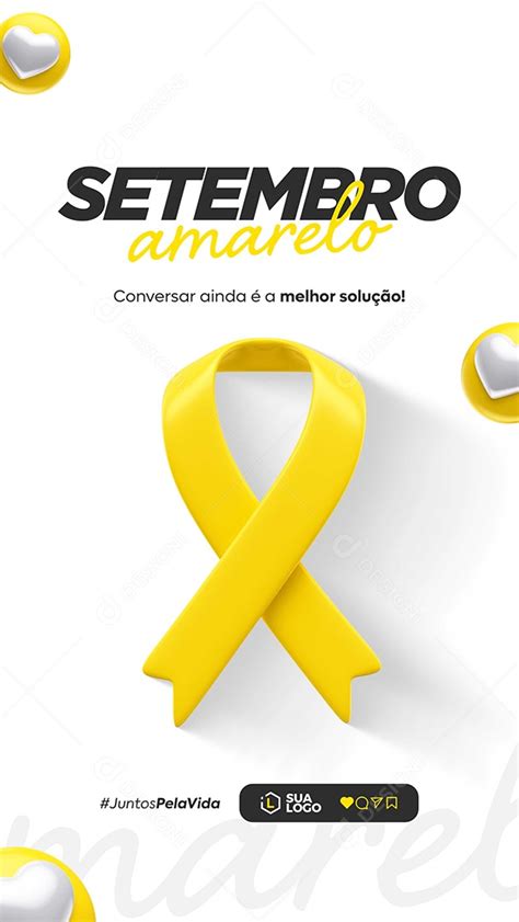 Social Media Story Setembro Amarelo Melhor Solução PSD Editável