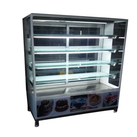 SS And Glass Rectangular Pastry Display Counter For Restaurant At Rs