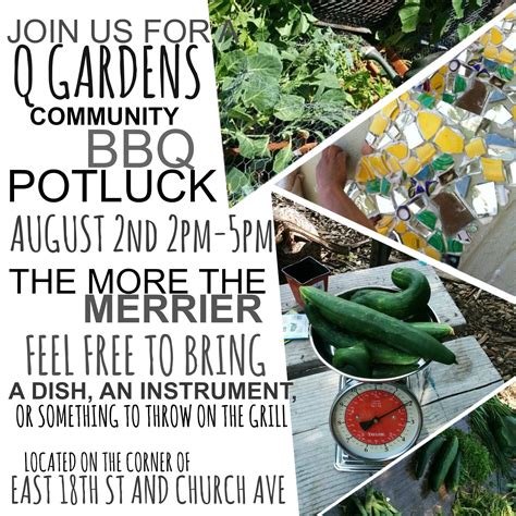 Come Celebrate Q Gardens At A Community Barbecue Next Sunday, August 2