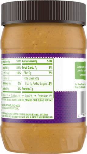 Simple Truth Organic Peanut Butter No Stir Crunchy 16 Oz Kroger