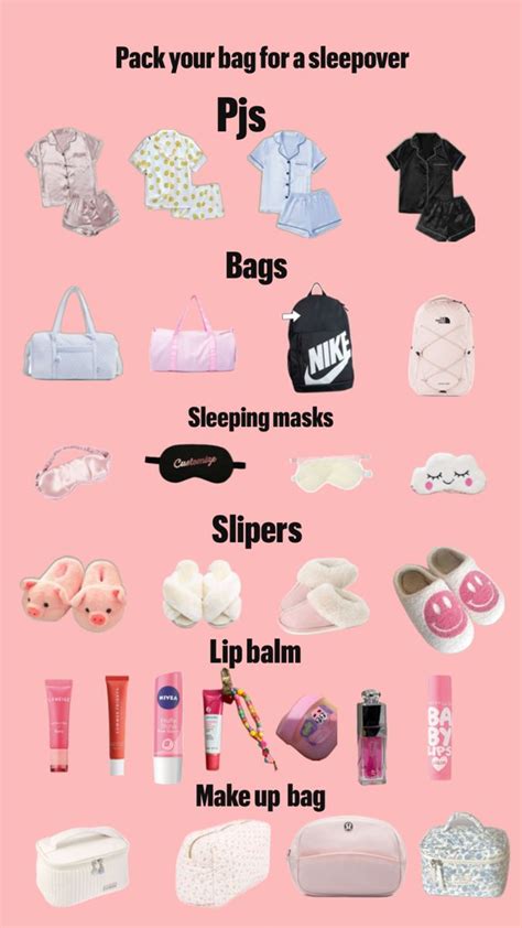 Things To Pack For A Sleepover En 2024 Modèles De Mode