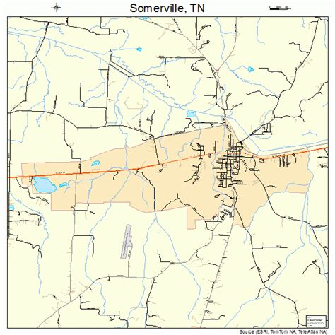 Somerville Tennessee Street Map 4769620