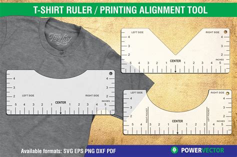 T Shirt Alignment Tool Glowforge Svg File Printable Ruler Worksheets Library