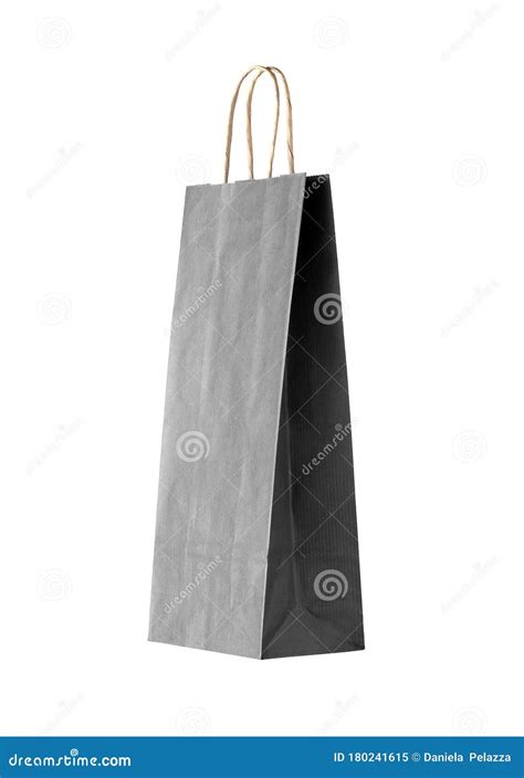 Bolsa De Compras De Papel Gris Imagen De Archivo Imagen De Aislado